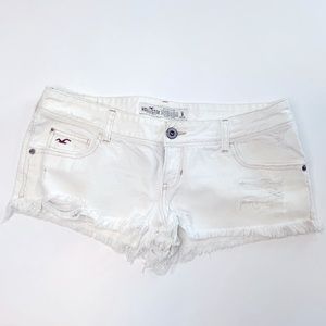 Hollister Denim White Shorts Size 9